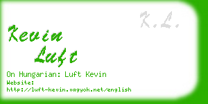 kevin luft business card